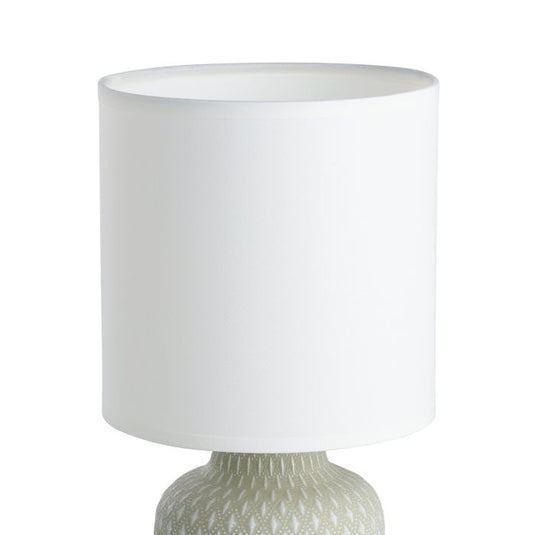 Candeeiro de Mesa com Base em Cerâmica Cinzenta e Abajur Branco BELLARIVA EGLO