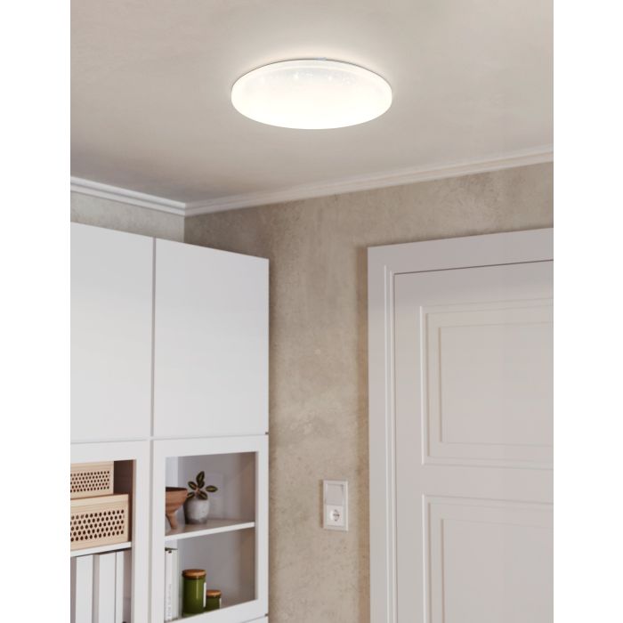 Load image into Gallery viewer, Plafon LED Redondo Branco com Efeito Estrelado FRANIA-S EGLO
