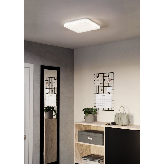 Cargue la imagen en el visor de la galería, Plafon LED Quadrado Branco 33x33 cm FRANIA-S EGLO
