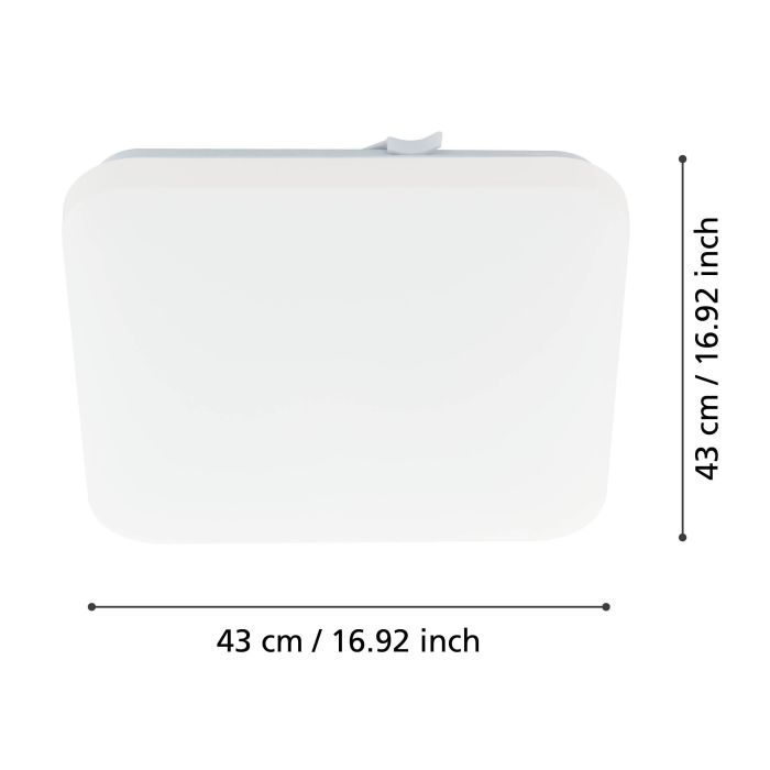 Load image into Gallery viewer, Plafon LED Quadrado 43x43 cm Branco FRANIA EGLO
