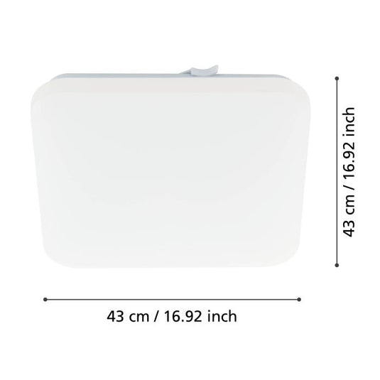 Plafon LED Quadrado 43x43 cm Branco FRANIA EGLO