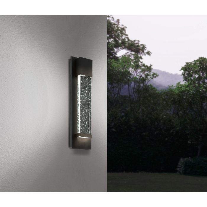 Load image into Gallery viewer, Aplique de Parede Exterior LED Preto com Vidro VILLAGRAZIA EGLO

