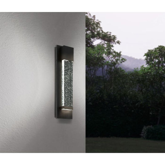 Aplique de Parede Exterior LED Preto com Vidro VILLAGRAZIA EGLO