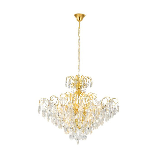 Candeeiro de teto em cristal e metal cor de latão FENOULLET 1 EGLO