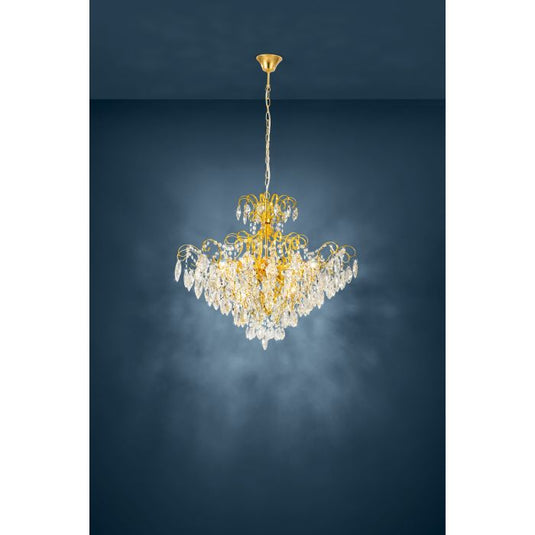 Candeeiro de teto em cristal e metal cor de latão FENOULLET 1 EGLO