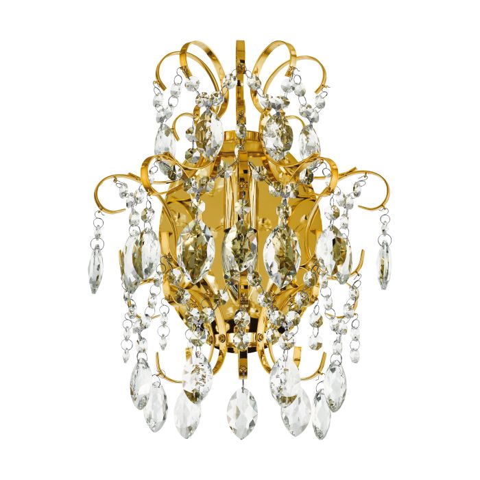 Carregue imagem no visualizador da galeriaAplique de Parede em Metal Dourado e Cristal FENOULLET 1 EGLO
