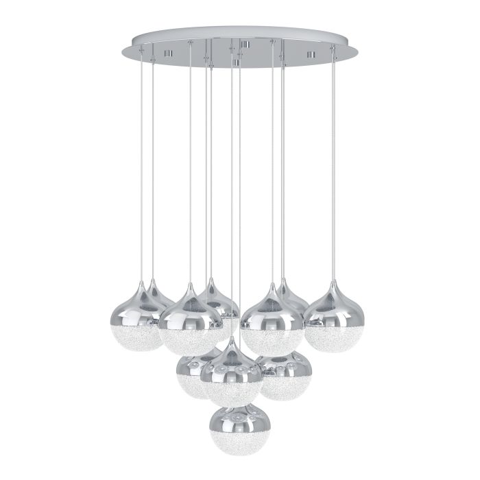 Carregue imagem no visualizador da galeriaCandeeiro de teto LED com 10 cabeças em forma de lágrima MIOGLIA EGLO
