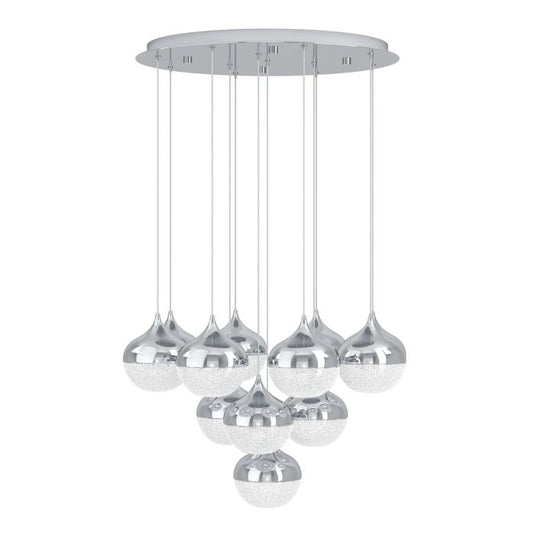 Candeeiro de teto LED com 10 cabeças em forma de lágrima MIOGLIA EGLO