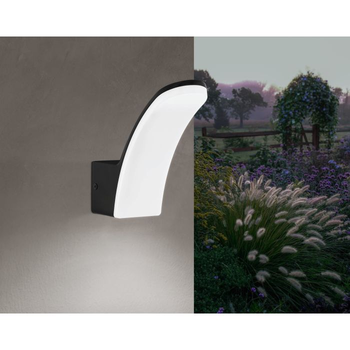 Load image into Gallery viewer, Aplique de Parede Exterior LED em Alumínio Preto FIUMICINO EGLO

