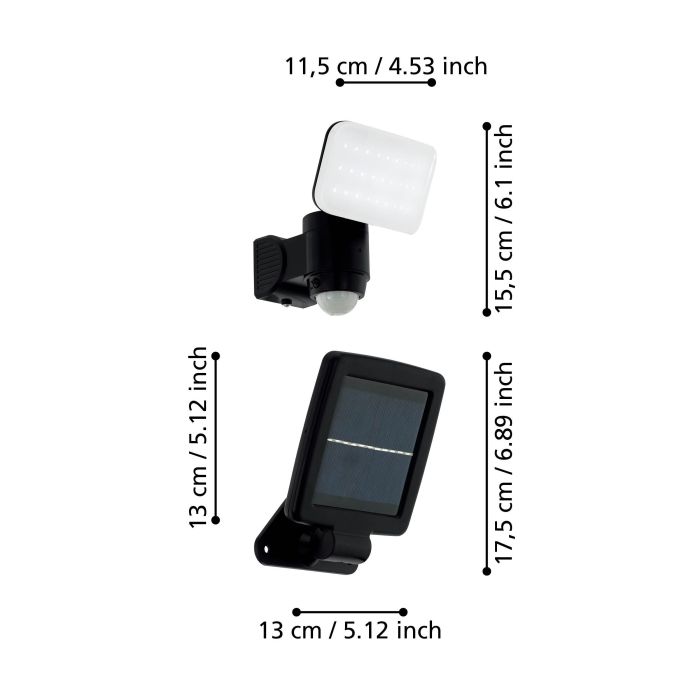 Carregue imagem no visualizador da galeriaProjetor de Exterior LED com Painel Solar CASABAS EGLO
