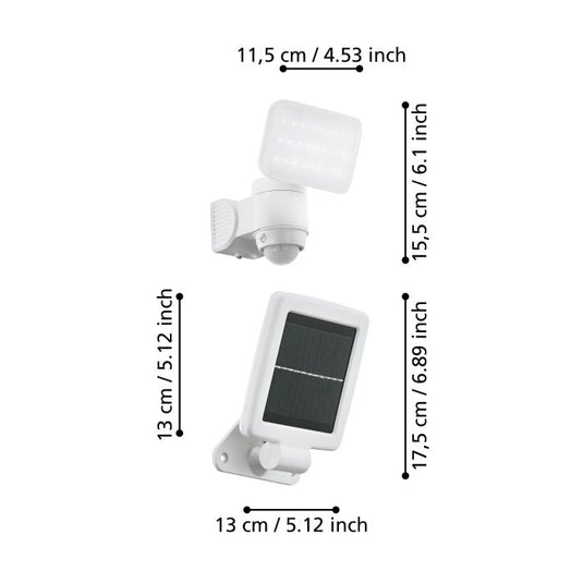 Projetor de Exterior LED com Painel Solar e Sensor CASABAS EGLO