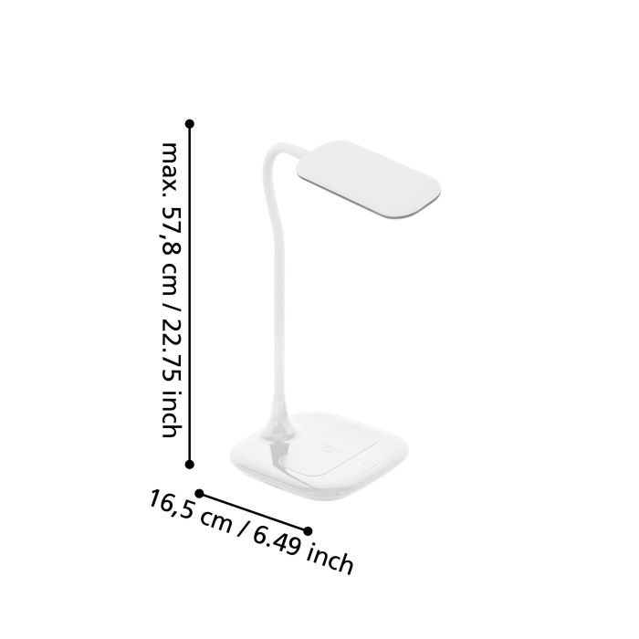 Carregue imagem no visualizador da galeriaCandeeiro de Mesa LED com Carregamento Sem Fios MASSERIE EGLO
