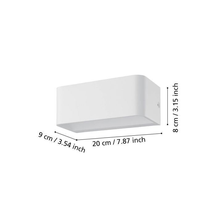 Cargue la imagen en el visor de la galería, Aplique de Parede LED com Corpo Cubo em Alumínio Branco SANIA 4 EGLO
