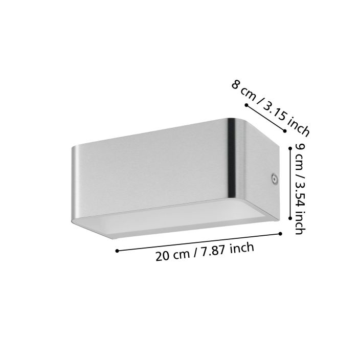 Cargue la imagen en el visor de la galería, Aplique de Parede LED com Corpo Cubo Níquel Mate SANIA 4 EGLO
