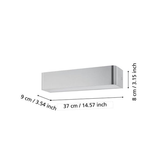 Aplique de Parede LED com Corpo Cubo Níquel Mate SANIA 4 EGLO