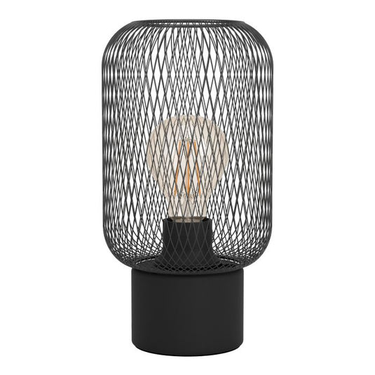 Candeeiro de Mesa com Abajur de Malha Preta WRINGTON EGLO