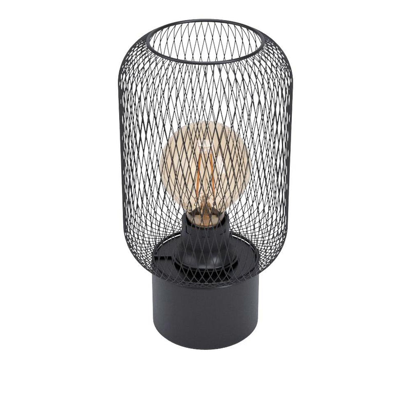 Carregue imagem no visualizador da galeriaCandeeiro de Mesa com Abajur de Malha Preta WRINGTON EGLO
