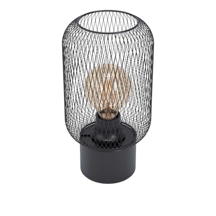 Carregue imagem no visualizador da galeriaCandeeiro de Mesa com Abajur de Malha Preta WRINGTON EGLO
