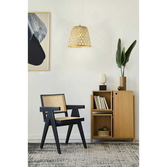 Candeeiro de teto com abajur em vime de bambu natural KIRKCOLM EGLO