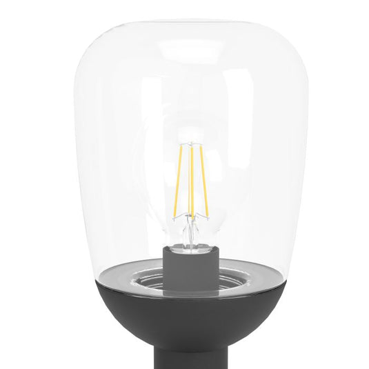 Candeeiro de Pé Exterior com Abajur de Vidro Transparente DONATORI EGLO