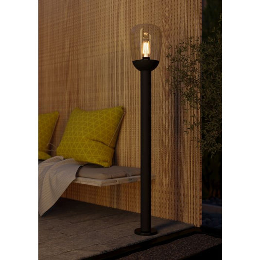 Candeeiro de Pé Exterior com Abajur de Vidro Transparente DONATORI EGLO