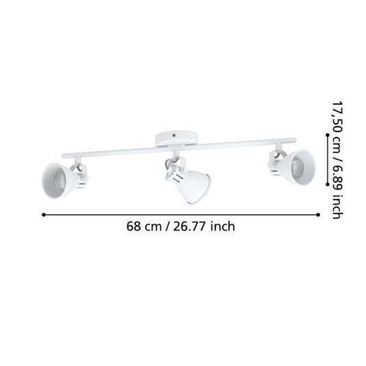 Candeeiro de Teto LED Duplo com Projetores Reguláveis SERAS 1 EGLO