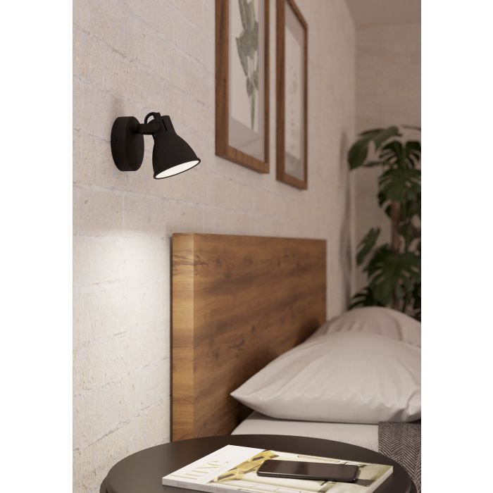 Carregue imagem no visualizador da galeriaCandeeiro de Teto com 2 Focos LED Preto e Creme SERAS 2 EGLO
