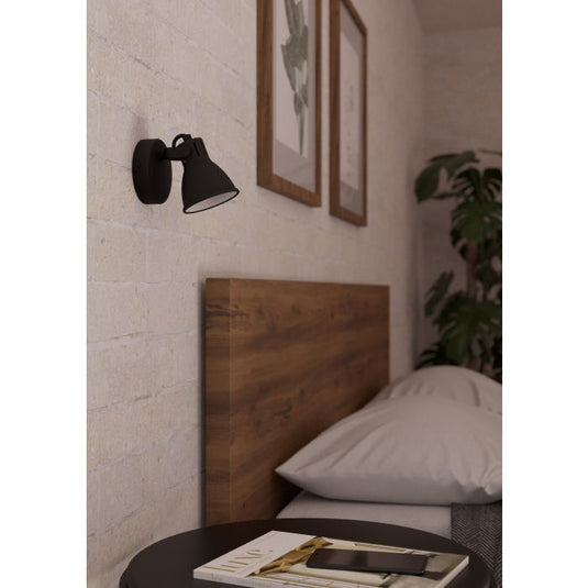 Candeeiro de Teto com 2 Focos LED Preto e Creme SERAS 2 EGLO