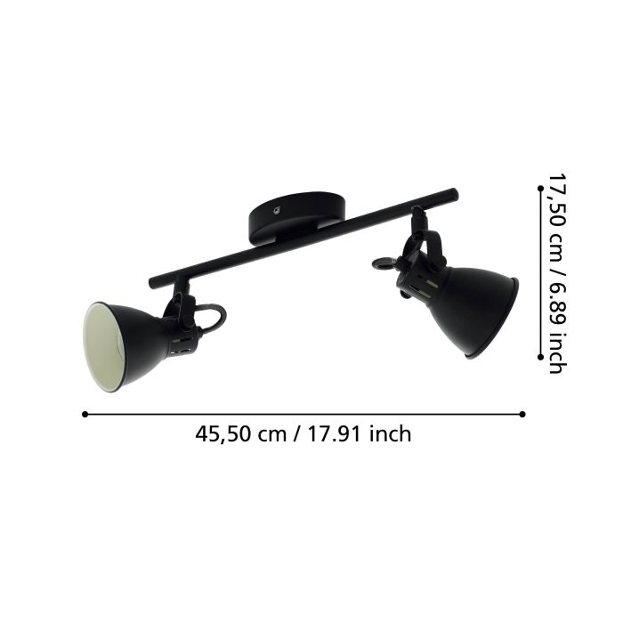 Cargue la imagen en el visor de la galería, Foco LED de Teto Ajustável com 2 Projetores SERAS 2 EGLO

