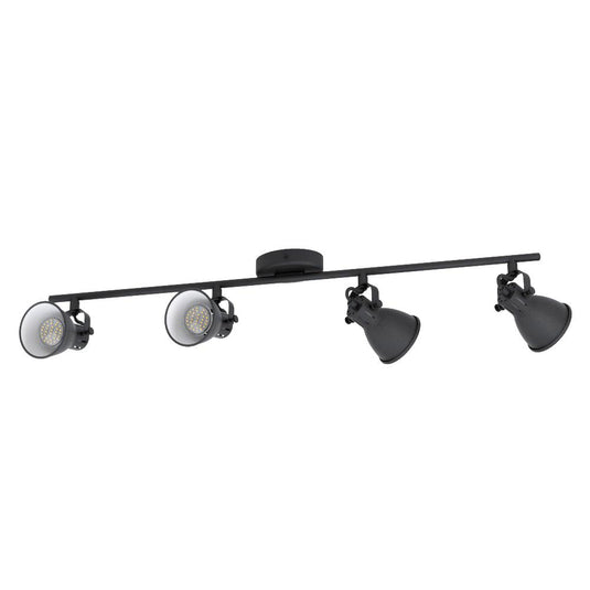 Candeeiro de Teto LED com 4 Projetores Ajustáveis Preto SERAS 2 EGLO