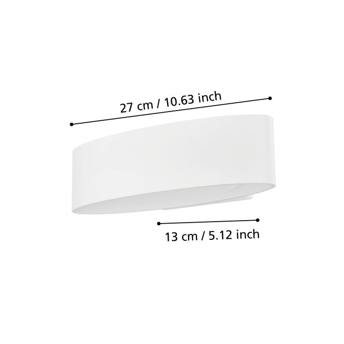 Cargue la imagen en el visor de la galería, Aplique de Parede LED Curvo Branco MACCACARI EGLO
