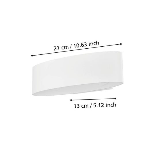 Aplique de Parede LED Curvo Branco MACCACARI EGLO
