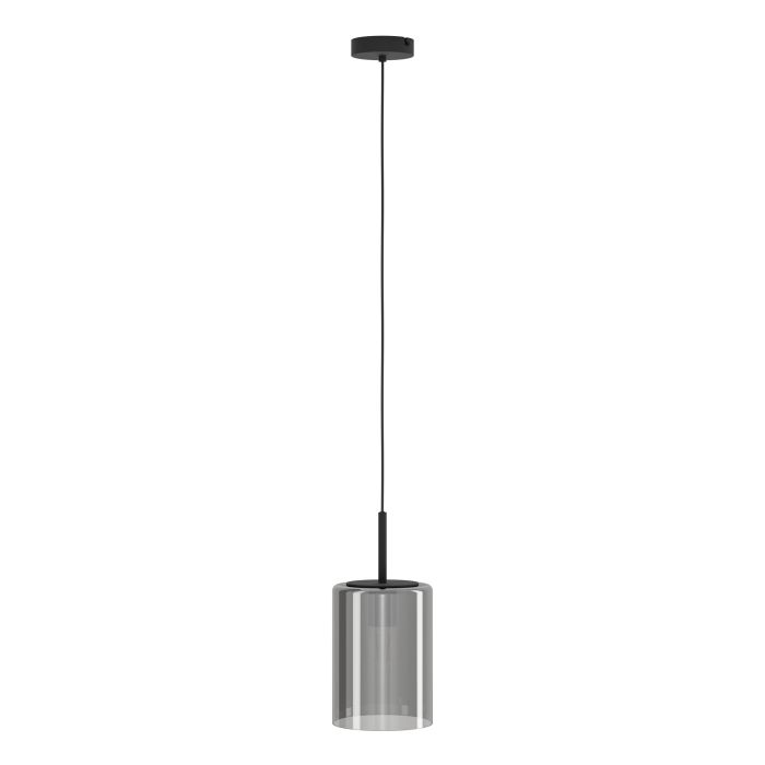 Chargez l'image dans la visionneuse de la galerie, Candeeiro de teto suspenso com vidro fumê preto CADAQUES 1 EGLO
