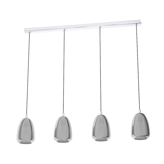 Candeeiro de teto suspenso com vidro preto fumado ALOBRASE EGLO