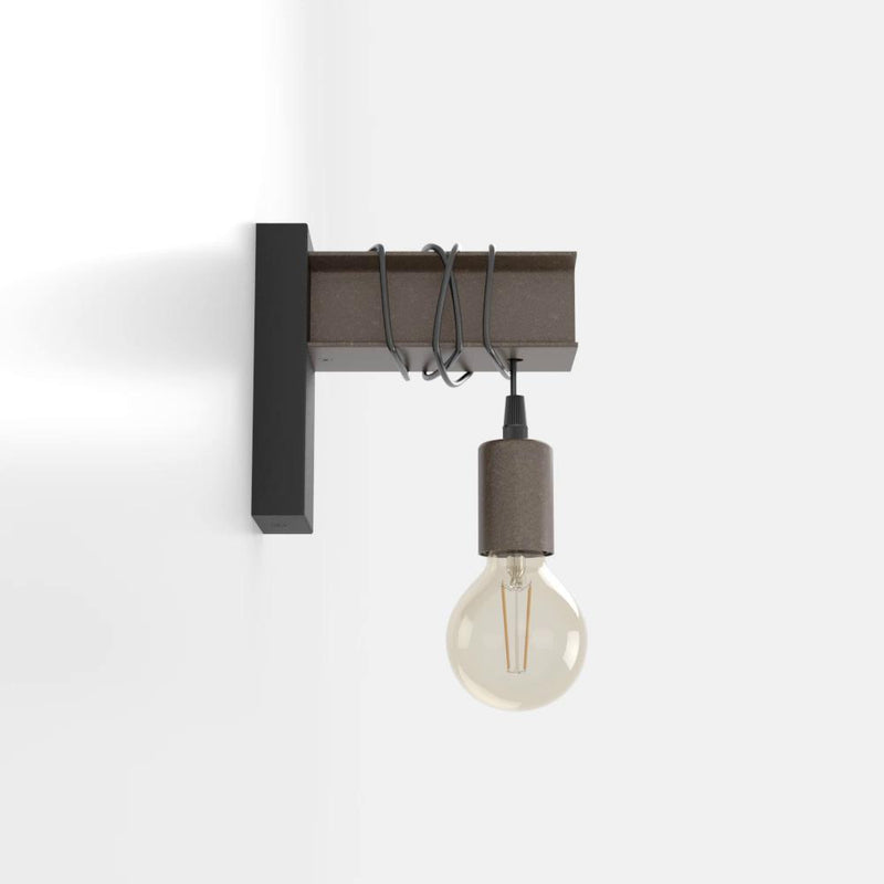 Load image into Gallery viewer, Aplique de Parede em Aço Preto e Castanho-Ferrugem TOWNSHEND 4 EGLO
