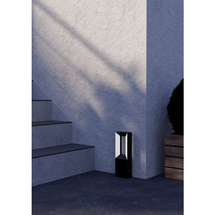 Load image into Gallery viewer, Candeeiro de Poste LED Exterior em Alumínio Fundido Preto RIFORANO EGLO
