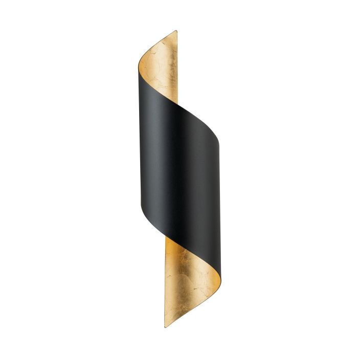 Carregue imagem no visualizador da galeriaAplique de Parede Curvo Preto e Dourado JABALOYAS EGLO
