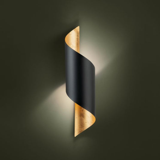 Aplique de Parede Curvo Preto e Dourado JABALOYAS EGLO