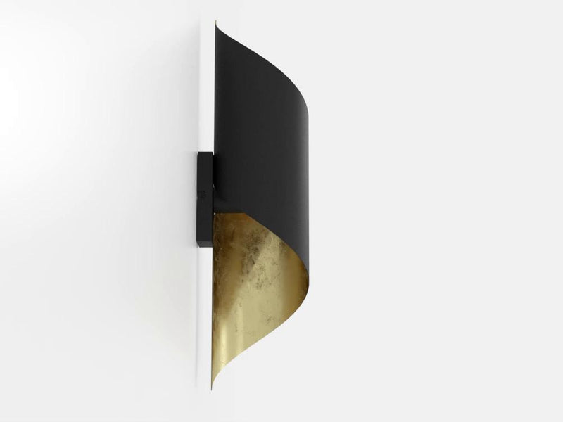 Carregue imagem no visualizador da galeriaAplique de Parede Curvo Preto e Dourado JABALOYAS EGLO
