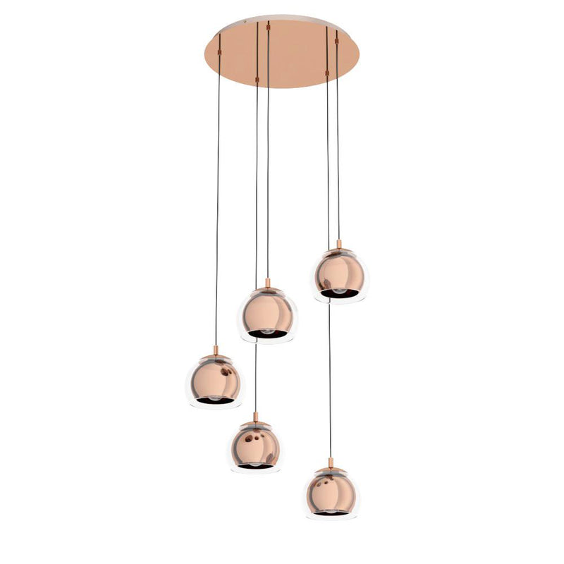 Chargez l'image dans la visionneuse de la galerie, Candeeiro de teto com 5 lâminas de vidro transparente ROCAMAR EGLO
