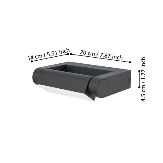 Aplique de Parede Exterior com LED e Alumínio Fundido BRIANZA EGLO