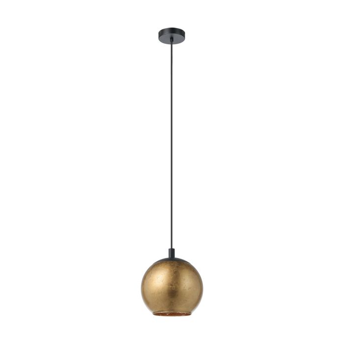 Carregue imagem no visualizador da galeriaCandeeiro de teto suspenso com abajur de vidro dourado ALBARACCIN EGLO
