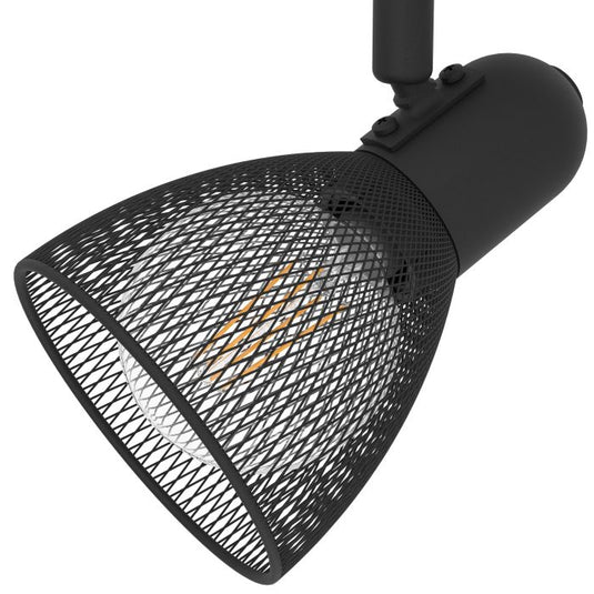 Foco LED de Parede e Teto com Madeira e Aço Preto e Branco RIELVES EGLO