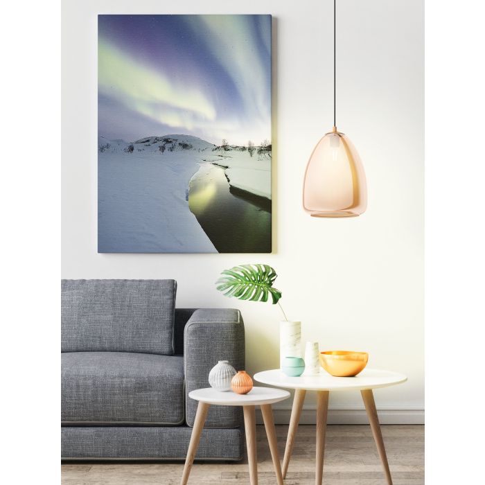 Chargez l'image dans la visionneuse de la galerie, Candeeiro de teto suspenso com vidro âmbar ALOBRASE EGLO
