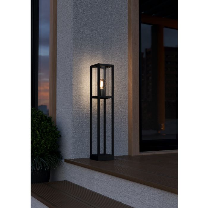 Load image into Gallery viewer, Candeeiro de Pé Exterior com Abajur de Vidro Transparente CASCINETTA EGLO
