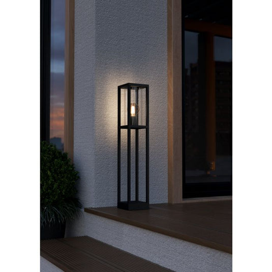 Candeeiro de Pé Exterior com Abajur de Vidro Transparente CASCINETTA EGLO