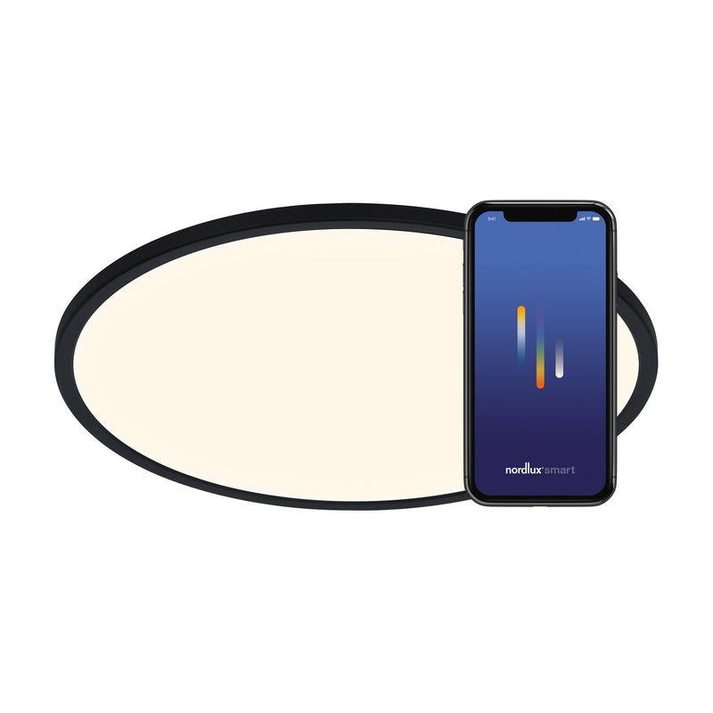 Carregue imagem no visualizador da galeriaCandeeiro de Teto Preto Oja Smart 29 NORDLUX
