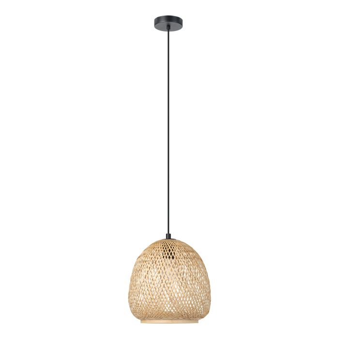 Carregue imagem no visualizador da galeriaDEMBLEBY Candeeiro de Teto Suspenso com Abajur em Vime Natural
