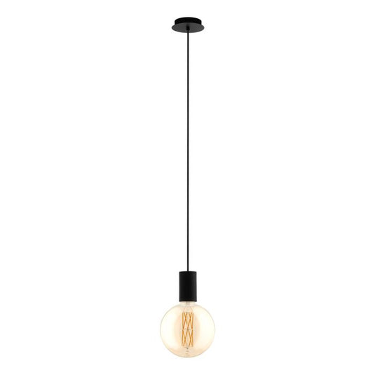Candeeiro de Teto POZUETA Preto Minimalista E27 EGLO