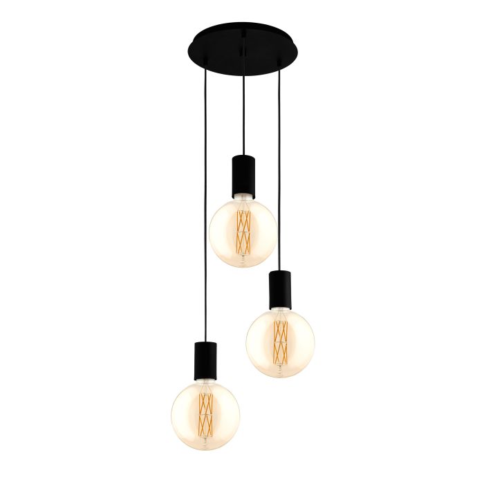 Chargez l'image dans la visionneuse de la galerie, Candeeiro de teto suspenso minimalista preto POZUETA EGLO
